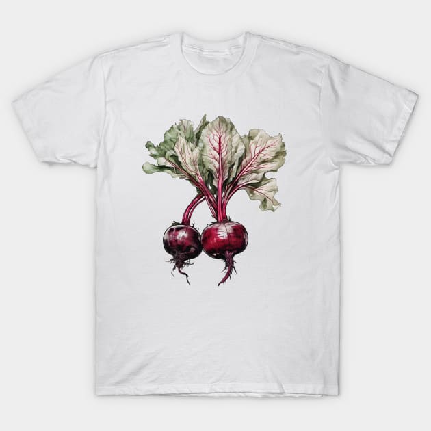 Beetroot Watercolor Art T-Shirt by craftydesigns